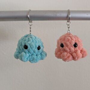 Mini baby octopus key chains